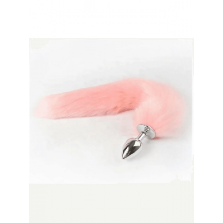 TİLKİ KUYRUĞU ANAL PLUG PEMBE 